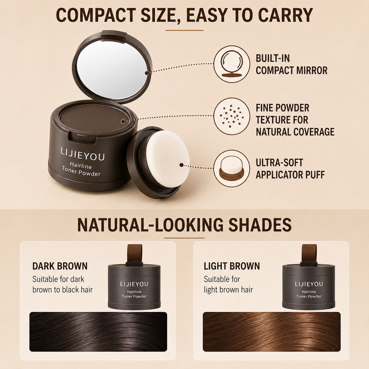 LIJIEYOU 3783 Hairline & Bald Spot Concealer Powder